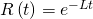 R\left ( t \right )=e^{-Lt}