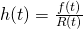 h(t)=\frac{f(t)}{R(t)}