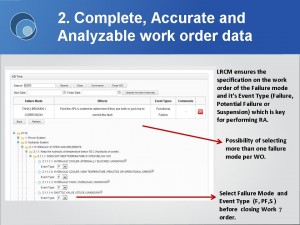 Slide7 The LRCM UI: Complete, Accurate and Analyzable work order data